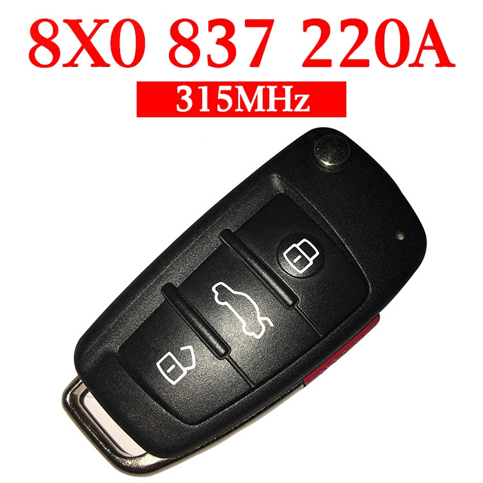 Original 315 MHz 3 1 Buttons Smart Proximity Key For Audi 8X0 837